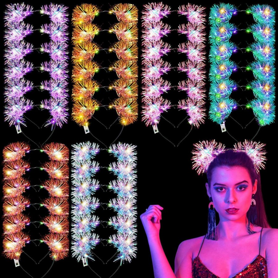 Wavyknot Fashion Headbands | Wavyknot 36 Pieces Cat Ears Light Up Headband With Color Change Multicolor Led Headband Cute Glow Headband For Party Rave Hair Accessories For Women Girls Kids Adults Halloween Party Supplies