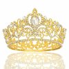 Wecoe Fashion Headbands | Wecoe Small Gold Crown Tiara For Girls Flower Bouquets Accessories Cake Topper Mini Crown Birthday Girl Princess Crown Cake Decorations Wedding Flower Girl Hair Accessories Ornaments Gifts