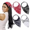 Syhood Fashion Headbands | Syhood 4 Pieces Elastic Hair Scarf Headband Print Vintage Turban Hair Scarves Headwrap Triangle Kerchief Head Scarf Hair Bandanas For Women Girls