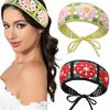 Ufgin Fashion Headbands | Ufgin Hippie Headbands For Women Crochet Hair Bandanas Boho Headbands Knit Hair Bands Hippie Hair Accessories For Women And Girls(Red+Green)