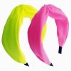 hodooly Fashion Headbands | Hodooly 2 Pieces Knotted Headbands Fluorescent Turban Hairband Wide Hair Hoops For Women And Girls Hair Accessories