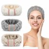 DOOBO Fashion Headbands | Doobo 3 Pack Spa Headbands Microfiber Skincare Face Wash Headband Facial Headband Makeup Towel Headbands For Women For Washing Face(White, Gray, Khaki)