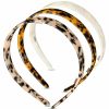 Syhood Fashion Headbands | 3 Colors Tortoise Headband Plastic Headbands Tortoise Shell Headband Wide Acetate Headbands Resin Headbands Skinny Thin Headbands With Teeth For Women And Girl (White Laser, Leopard, Ivory)