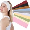 Ayesha Fashion Headbands | Ayesha Workout Headbands For Women Wide Cotton Headbands Sports Hair Bands Cloth Stretchy Headband For Yoga Sports Workout Fitness