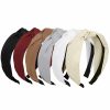 WOVOWOVO Fashion Headbands | Wovowovo 5 Pcs Thin Leather Headbands For Women, Cute Knotted Head Bands For Women'S Hair Fashion Kont Headband Black Brown White Headbands For Girls Womens Hair Accessories