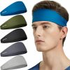 Pilamor Fashion Headbands | Pilamor Mens Sweatbands(5Pack), Headbands For Men And Women, Mens Headband For Running, Football, Yoga, Basketball,Thin And Absorbent Headbands