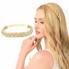 DIGUAN Fashion Headbands | Diguan Synthetic Hair Braided Headband Classic Chunky Wide Plaited Braids Elastic Stretch Hairpiece Women Girl Beauty Accessory, 55G Ahairbeauty (#Caramel Blonde)