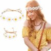 DOCILA Fashion Headbands | Docila Flower Headbands For Women Hippie Floral Hairband Boho Fairy Crown Wedding Parties Outfit Costume Hair Accessories