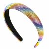 Vin Beauty Fashion Headbands | Vin Beauty Rhinestone Headband Glitter Non-Slip Wide Headband Solid Hair Band Purple Cute Hairbands Bridal Hair Hoop Wedding Hair Styling Accessories For Women Girls