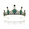 TOCESS Fashion Headbands | Tocess Green Crown Tiara For Women, Vintage Princess Crown Queen Tiara With Halo Crystal Emerald Rhinestone For Girls Bridal, Wedding, Pageant, Halloween, Prom Birthday Festival Party