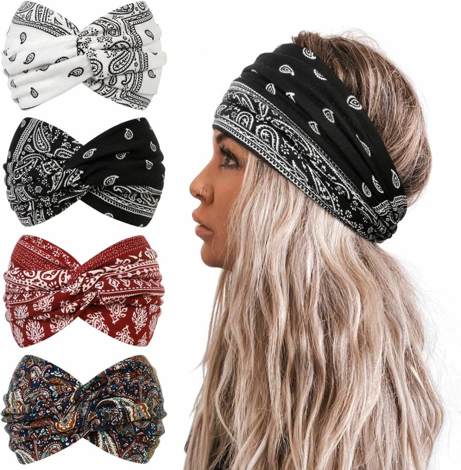 TERSE Fashion Headbands | Terse Extra Wide Headbands For Women Sport Yoga Workout Turban Headband Fashion Hairband Non Slip