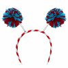 Borbilyn Fashion Headbands | Pom Pom Headband Blue Pom Yarn Fashion Headband Fluffy Ball Hairband Party Hair Accessories Halloween Christmas Birthday