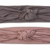 CONAIR Fashion Headbands | Scunci By Conair Soft Knot Headwraps In Neutral Mauve And Dark Grey, 2 Count