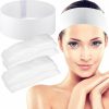 Juinte Fashion Headbands | 300 Pieces Disposable Spa Facial Headbands White Stretch Non Woven Spa Headbands Elastic Skincare Head Wraps Soft Skin Care Hair Band With Convenient Closure For Women Girls Makeup Salons Supplies