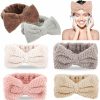 Whaline Fashion Headbands | Whaline 6 Pack Spa Headband Pelerine Design Bowknot Headband Elastic Yoga Makeup Headband Soft Fluffy Bowtie Hair Band Head Wrap For Washing Face Shower Sports Beauty Skincare Women Girls