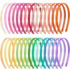 Duufin Fashion Headbands | Duufin 30 Pieces Plastic Headbands Thin Plain Plastic Headband With Teeth Colorful Plain Headbands 0.8Cm Plastic Hair Headband For Girls And Women, 30 Colors