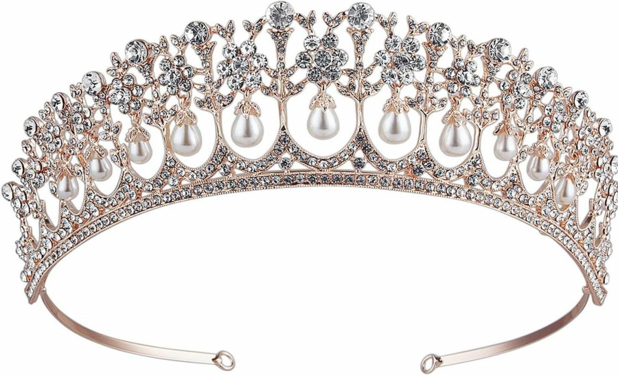 CROWN GUIDE Fashion Headbands | Crown Guide Crystal Rhinestone Queen Bride Tiara Crown For Women Girl Vintage Bridal Birthday Prom Wedding Tiaras And Crowns