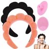 Ruiwen hair Fashion Headbands | Spa Headband For Washing Face, Face Scrubber, Facial Exfoliator, Sponge Makeup Headband, Skincare Headbands For Makeup Removal, Terry Cloth Headband Bubble Soft Puffy Headband For Women Girl