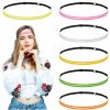 Yinder Fashion Headbands | 6 Pieces Elastic Braided Headbands Boho Hair Bands Hippie Headbands For Women Leather Stretchy Headbands Double Non Slip Braided Hair Headbands For Vacation Women Girls Hair Accessory (Elegant Color)