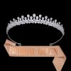 Aoligrace Fashion Headbands | Aoligrace Small Cubic Zirconia Wedding Tiaras For Women Silver Sparkly Cz Princess Crowns Mini Bridal Prom Hair Accessories