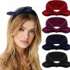 DRESHOW Fashion Headbands | Dreshow 4 Pack Headbands For Women Bow Knotted Hair Band Facial Cloth Rabbit Ears Running Sport Elastic Hair Wrap