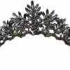 Beaupretty Fashion Headbands | Beaupretty Baroque Queen Crown Crystal Wedding Crown For Women Gothic Baroque Crown Vintage Headband Luxury Headpiece For Wedding Prom Halloween Costume(Black)