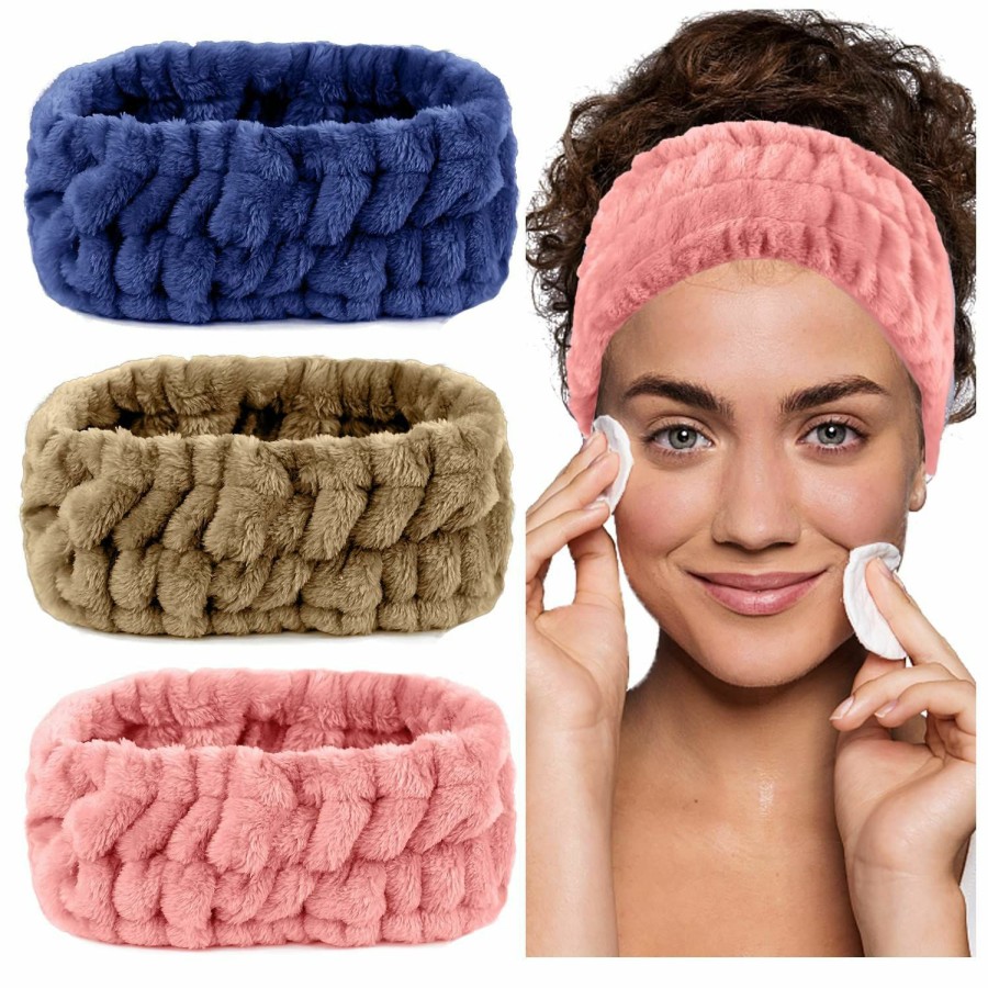 LAPOHI Fashion Headbands | Lapohi 3 Pack Microfiber Towel Headbands For Washing Face, Facial Headbands Makeup Headband Spa Headband Skincare Headband Fash Wash Headband For Women And Girls