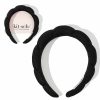 Kitsch Fashion Headbands | Kitsch Recycled Black Skincare Headband For Washing Face - Puffy Makeup Headband For Women | Bubble Headband & Face Wash Headband For Girls | Spa Headband For Washing Face | Cute Headbands For Women