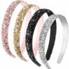 Waydress Fashion Headbands | Waydress 4 Pieces Rhinestone Headband For Women Crystal Sparkly Jewel Bling Glitter Headband Hair Accessories (Simple Color)