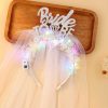 JEAIRTS Fashion Headbands | Jeairts Light Up Bride Veil Headband Led Bride To Be Hair Hoop Glitter Wedding Veil Headpiece Bachelorette Party Hair Accessories For Women And Girls