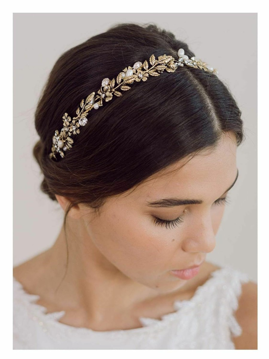 SWEETV Fashion Headbands | Sweetv Retro Wedding Headband, Bridal Headpieces For Wedding Women Rhinestone Hair Accessories Vintage Style