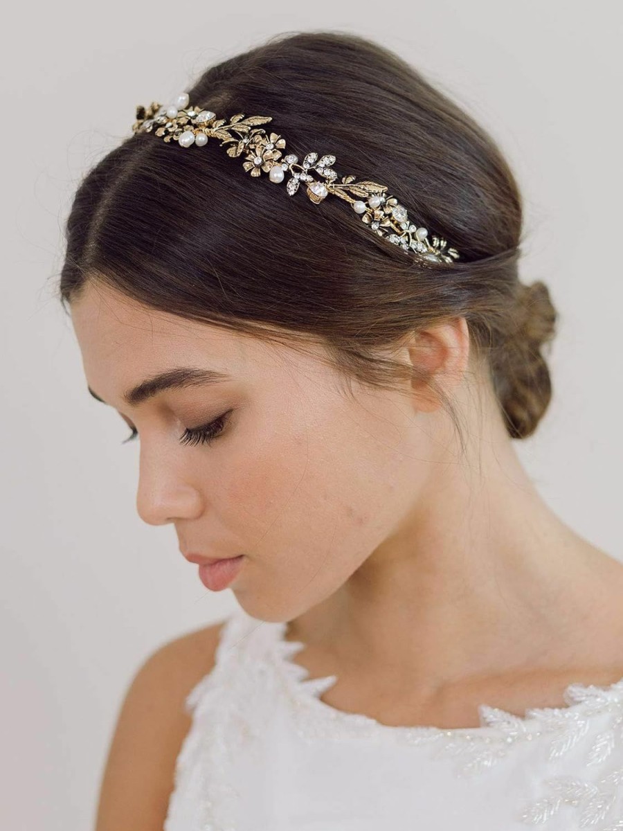 SWEETV Fashion Headbands | Sweetv Retro Wedding Headband, Bridal Headpieces For Wedding Women Rhinestone Hair Accessories Vintage Style