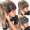 Aceorna Fashion Headbands | Aceorna Boho Headbands Wide Knot Hair Band Elastic Turban Stretch Leopard Twist Head Wraps Cloth Yoga Sweartband Fashion Accessories For Women And Girls 3 Pcs (Set A)