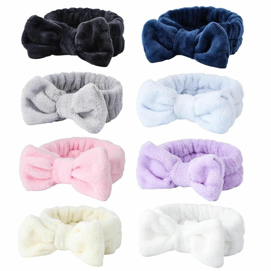 WSYUB Fashion Headbands | Wsyub Spa Headband, 8Pcs Makeup Headband,Headband For Washing Face, Shower Skin Care Fluffy Spa Headband For Woman Girl Teens Slumber Party Supplies