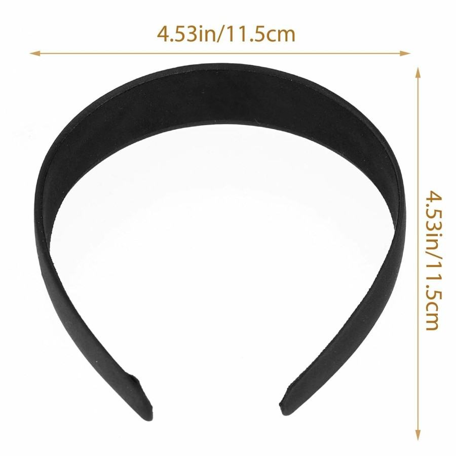 WLLHYF Fashion Headbands | Wllhyf 2 Pieces Satin Headbands 1 Inch Wide Hard Head Band Fashion Solid Headband Anti-Slip Plain Hair Bands Diy Hair Accessories For Women Girls Halloween Christmas Valentine'S Day