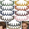 LAPOHI Fashion Headbands | Lapohi 10 Pcs Non Slip Fashion Effortless Plastic Headbands With Teeth Comb Skinny Hair Bands For Women Men Teen Girls, Short Teeth Matte Black