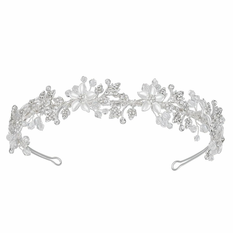 SWEETV Fashion Headbands | Sweetv Rhineshtone Bridal Headband For Wedding Tiara For Bride Headpiece Wedding Hair Accessories For Women Girl