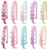 Santoddle Fashion Headbands | Santoddle Headbands For Girls 10Pcs Sparkly Baby Headband Glitter Hairbands Colorful Head Bands For Girls Teens Party Favors