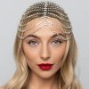 Brinie Fashion Headbands | Brinie 1920S Crystal Cap Headpiece Flapper Cap Head Jewelry Roaring 20S Hair Chain Headpiece Rhinestone Head Chain Jewelry Great Gatsby Art Deco Party Hair Accesories For Women And Girls (Type-A)