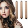 Carrie Rowe Fashion Headbands | Heatless Hair Curler,Heatless Curls Headband For All Hair Types,Heatless Curling Set, Flexi Rods With Hook,Overnight Curls Headband,Heatless Curls For Sleep In Overnight (Black 3Pcs)