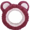 Huachi Fashion Headbands | Huachi Spa Headbands For Women Girls Face Washing Makeup Cute Bear Ears Hair Bands Korean Elastic Fluffy Beauty Accessories, Brown