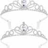 Miraculous Garden Fashion Headbands | 2 Pack Tiara Crown Jewelry Gift For Women Girls,Headband Headpiece Silver Crystal Rhinestone Diadem Princess Birthday Yallff Crown With Comb,Bridal Wedding Party Bridesmaid Prom Pageant Gift.