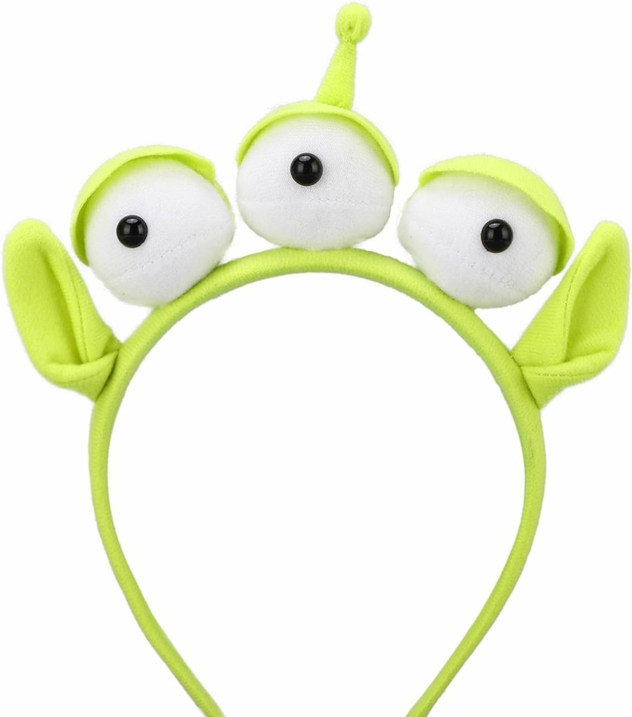 Sumkita Fashion Headbands | Sumkita Alien Headband, Three-Eyed Alien Headband Women Hairband, Christmas Halloween Alien Party Cosplay Costume Head-Wear Accessories For Adults And Children(Green, 1 Pack)