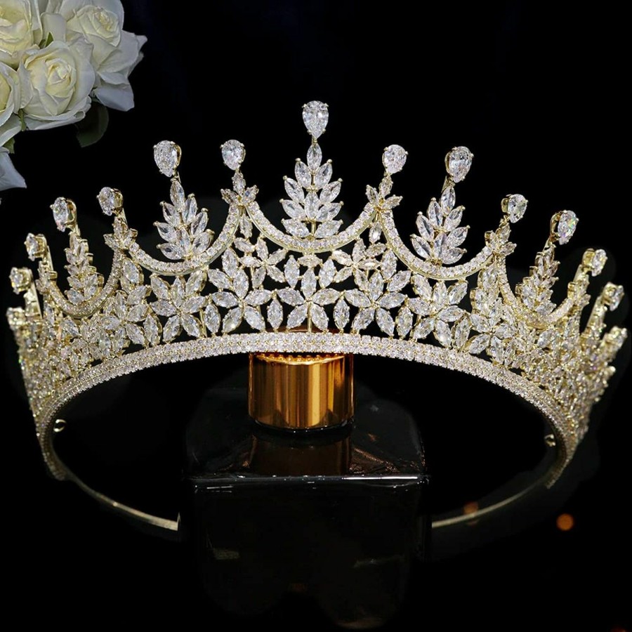 Jorsnovs Fashion Headbands | Jorsnovs Bride Tiara Wedding Crowns For Women Cubic Zirconia Bridal Silver Cz Birthday Princess Quinceanera Corona Headpieces