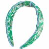 Lilly Pulitzer Fashion Headbands | Lilly Pulitzer Pink And Green Low Knot Headband For Women, Colorful Knotted Headband, Cute Hair Accessories For Women, Conch Shell Pink