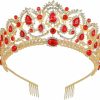 Kamirola Fashion Headbands | Kamirola - Tiaras Crown For Women And Girls Crystal Headbands With Comb For Bridal,Wedding And Party Prom Pageant Party,Gothic Halloween Costumes For Women Prom Halloween Accessories(Tr15)