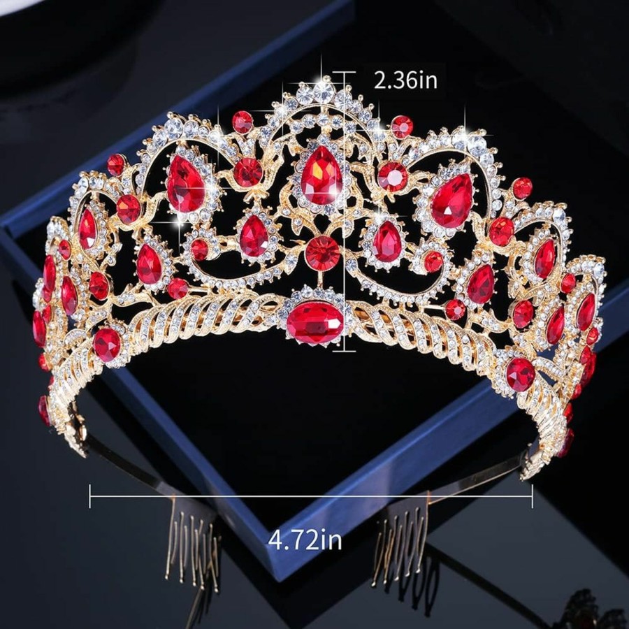 Kamirola Fashion Headbands | Kamirola - Tiaras Crown For Women And Girls Crystal Headbands With Comb For Bridal,Wedding And Party Prom Pageant Party,Gothic Halloween Costumes For Women Prom Halloween Accessories(Tr15)