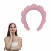 MAPICNNT Fashion Headbands | Mapicnnt Spa Headband For Washing Face, Cute Pink Makeup Headband, Puffy Spa Headband, Terry Towel Cloth, Versed Headband, Bubble Skincare Headband, Sponge Spa Facial Headband (Pink)