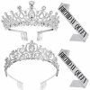 ZOCONE Fashion Headbands | Zocone Rhinestone Bridal Tiara 2 Pack Crystal Wedding Crown For Bridal And Flower Girls Headpiece With Comb (Crystal)