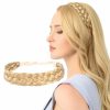 DIGUAN Fashion Headbands | Diguan 5 Strands Synthetic Hair Braided Headband Classic Chunky Wide Plaited Braids Elastic Stretch Hairpiece Women Girl Beauty Accessory, 56G (#Medium Brown)